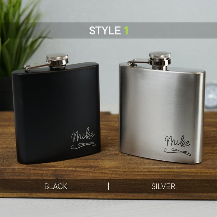 3-8 oz Personalised Engraved Custom Stainless Steel Portable Flask