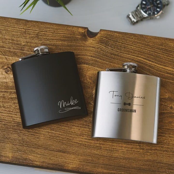 3-8 oz Personalised Engraved Custom Stainless Steel Portable Flask