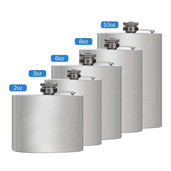 3-8 oz Personalised Engraved Custom Stainless Steel Portable Flask