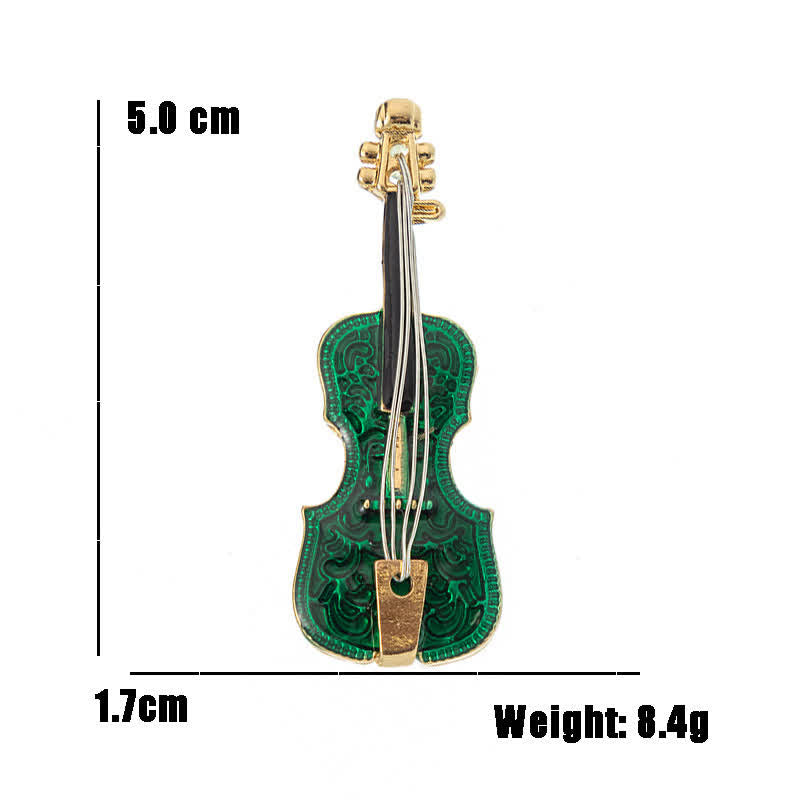 Women's Creative Musical Violin Enamel Brooch