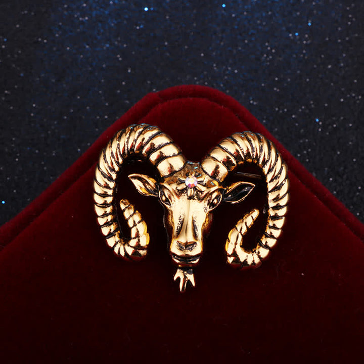 Men's Rams Head Animal Accessories Brooch