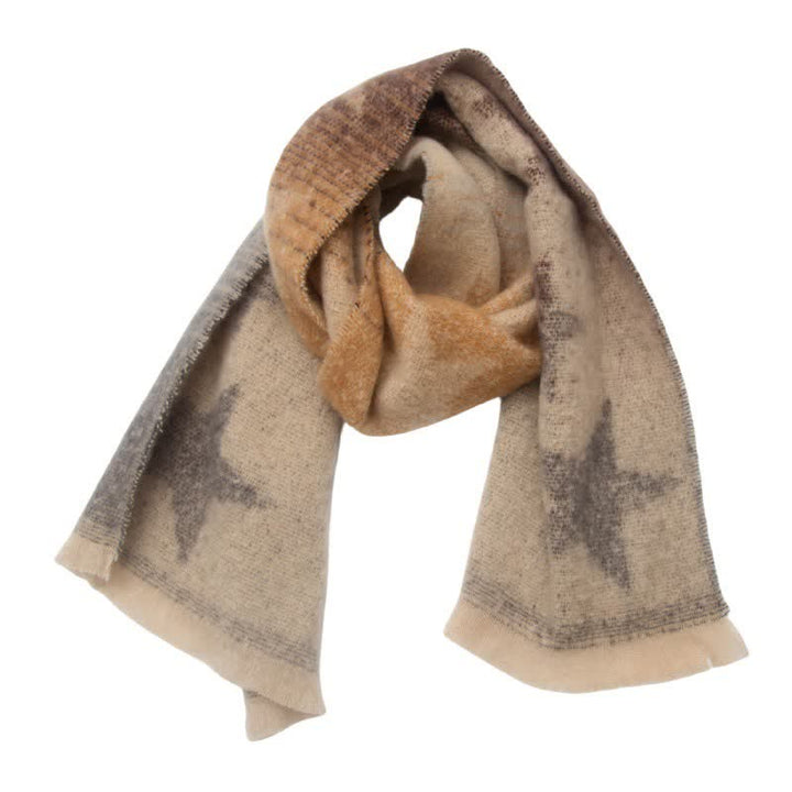 Unisex Thick Fashion Five Pointed Star Roving Scarf