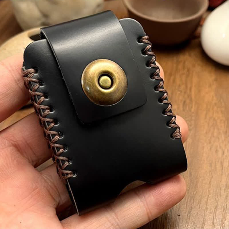 Sewing Design Handmade Lighter Holder Leather Belt Bag