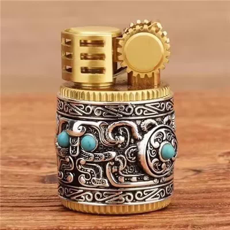 Creative Round Small Fat Refillable Kerosene Lighter