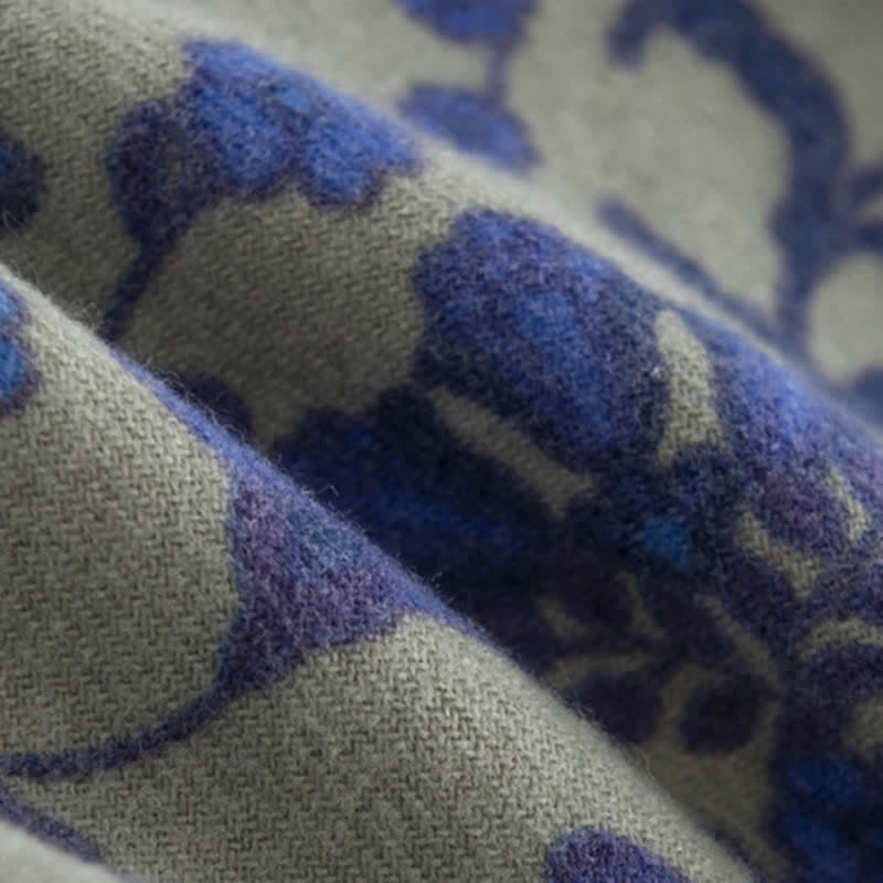 Women's Elagant Floral Contrast Border Scarf - image 5
