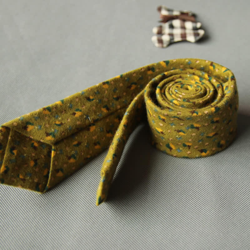 Men's Cute Fresh Floral Casual Cotton Necktie