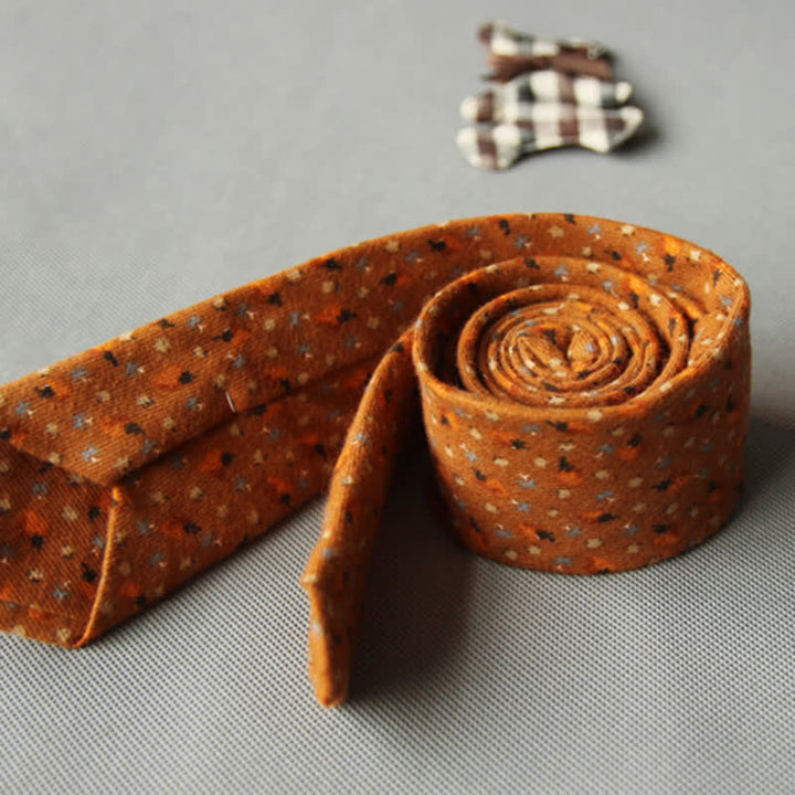 Men's Cute Fresh Floral Casual Cotton Necktie