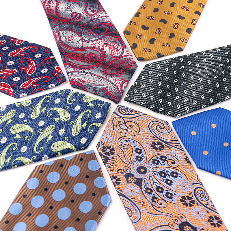 Men's Colorful Paisley Polka Dots Series Business Vintage Necktie - image 1
