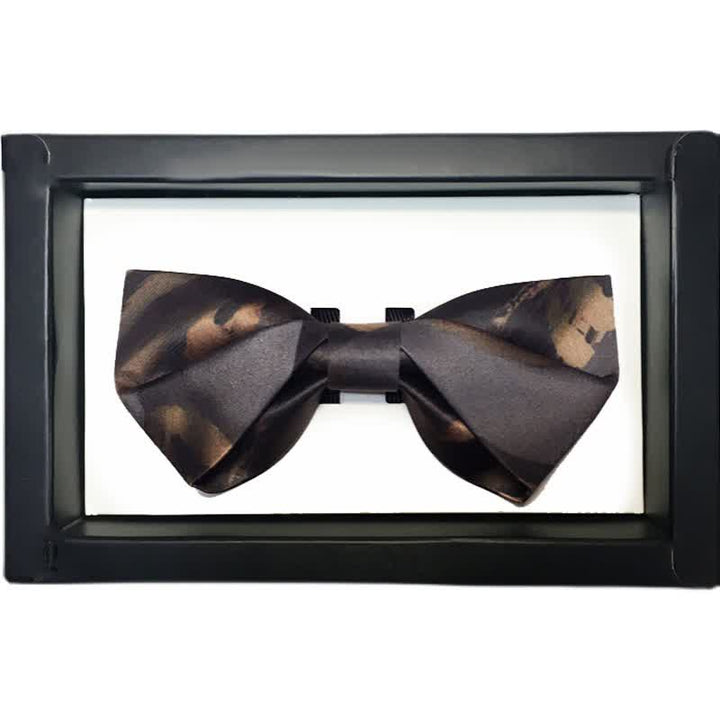 Men's Brown Gray Gradient Color Bow Tie