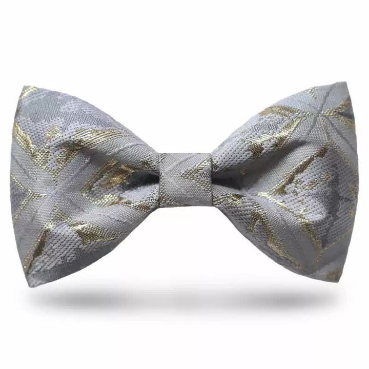 Men's Timeless Delicate Gold Jacquard Bow Tie