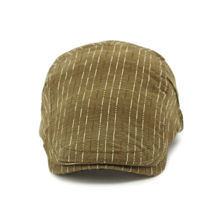 Classic Striped Casual Peaked Flat Beret Hat