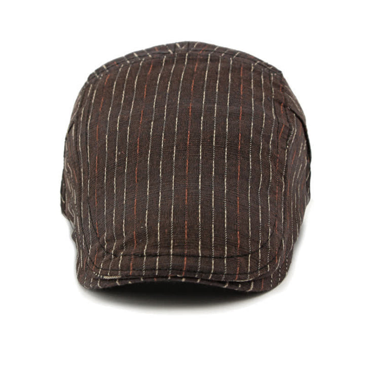 Classic Striped Casual Peaked Flat Beret Hat