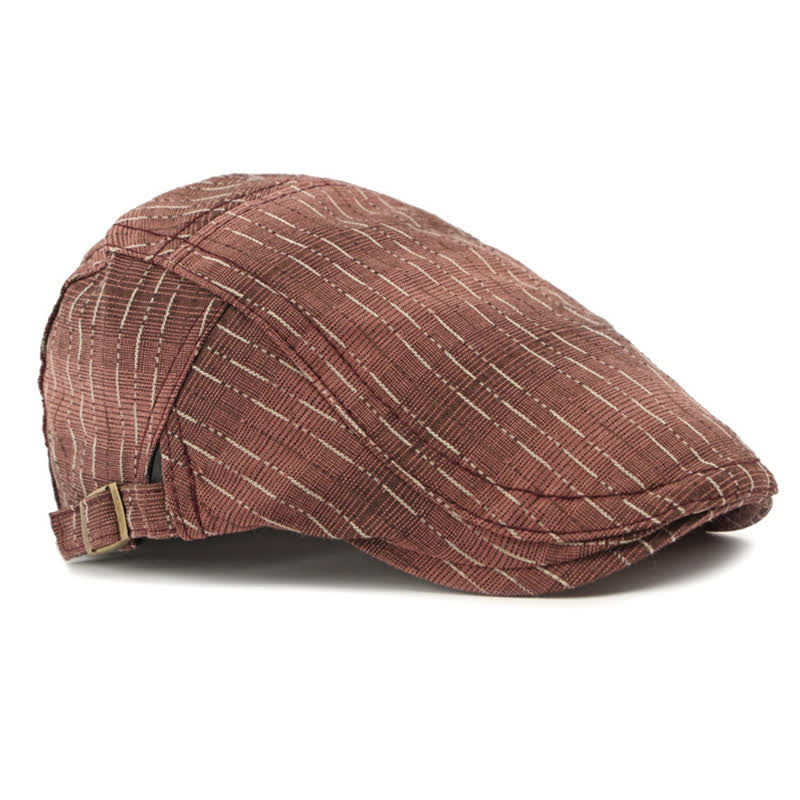 Classic Striped Casual Peaked Flat Beret Hat