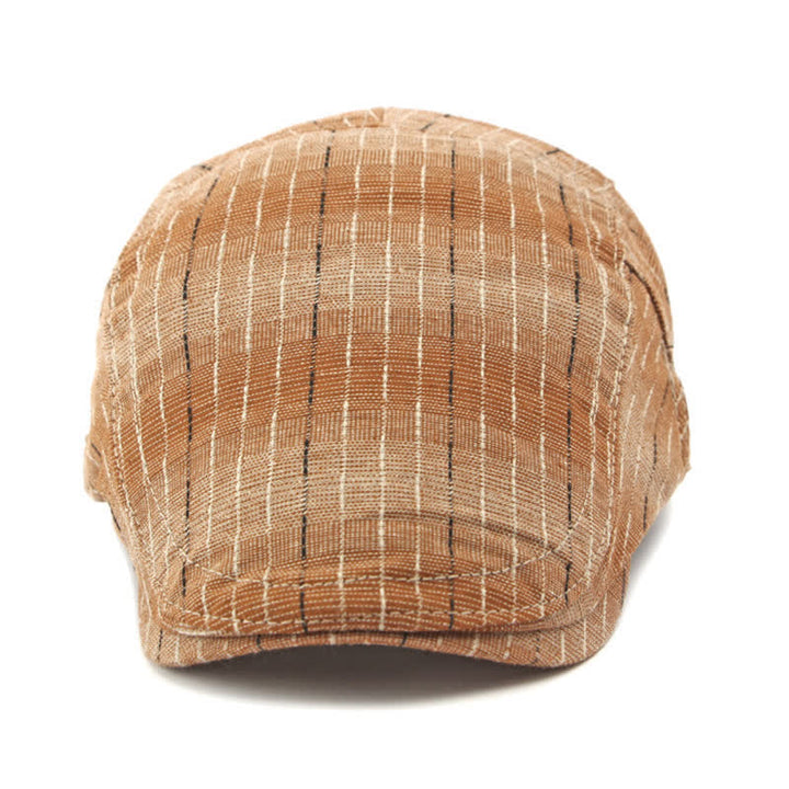 Classic Striped Casual Peaked Flat Beret Hat