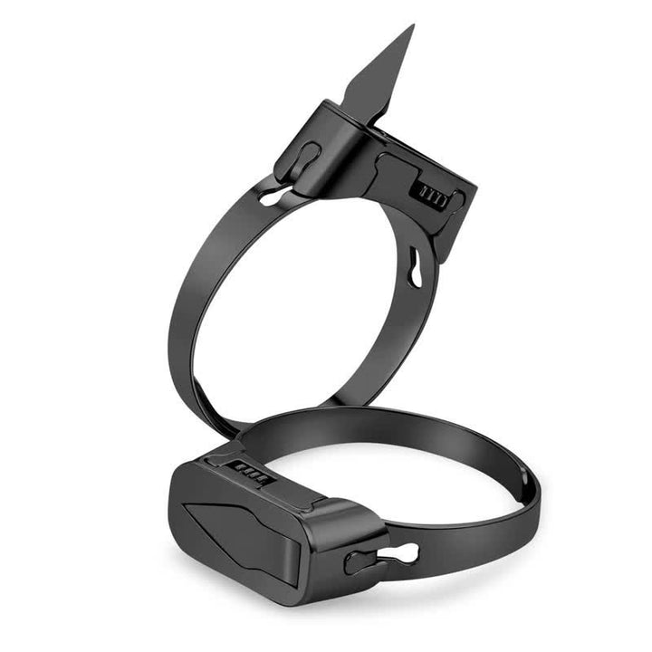 Multi-Functional Hidden Knife Opening Adjustable Ring - Black - image 8
