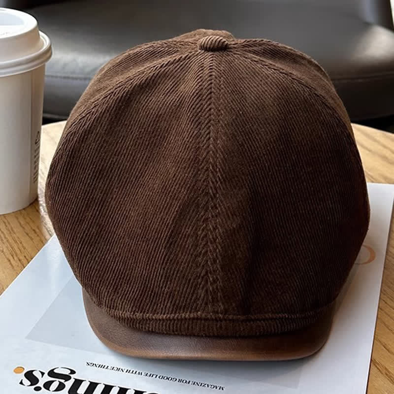 Autumn Winter Retro Corduroy Advance Beret Hat