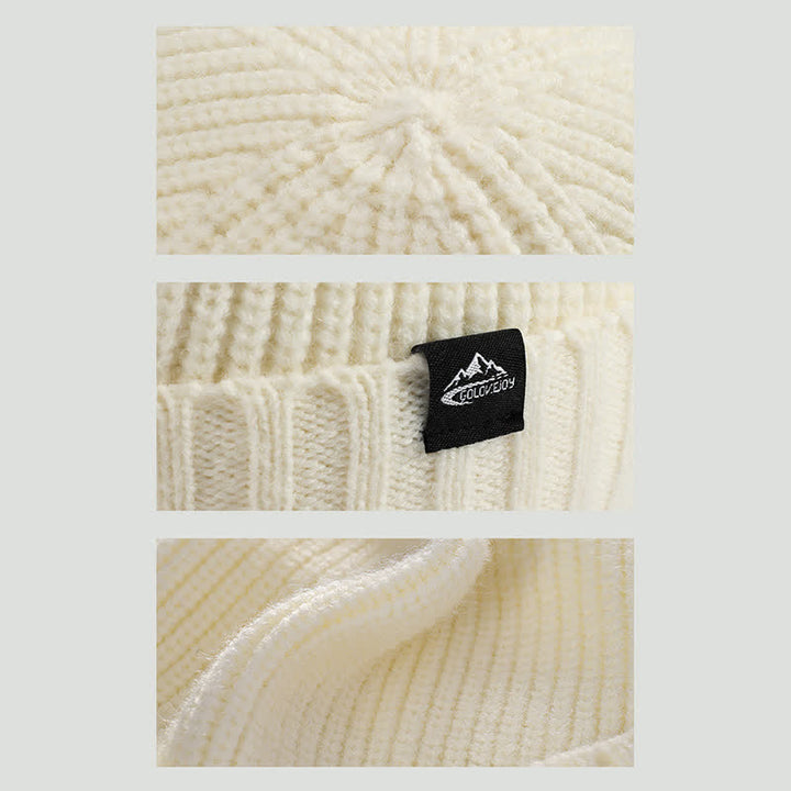 Comfortable Elastic Beanie Short Brim Knitted Hat