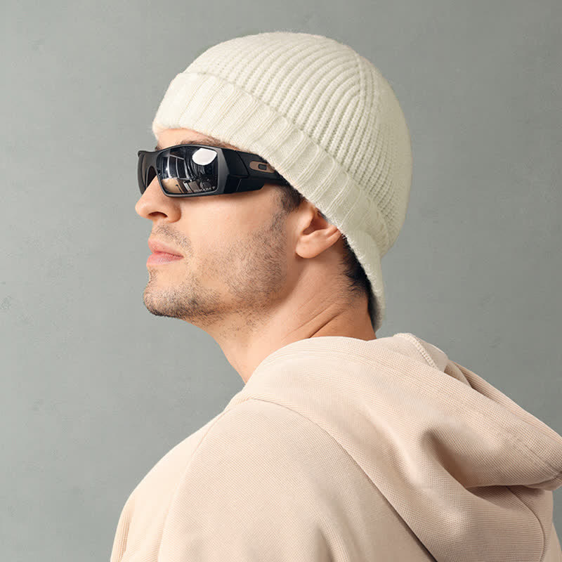 Comfortable Elastic Beanie Short Brim Knitted Hat - image 6