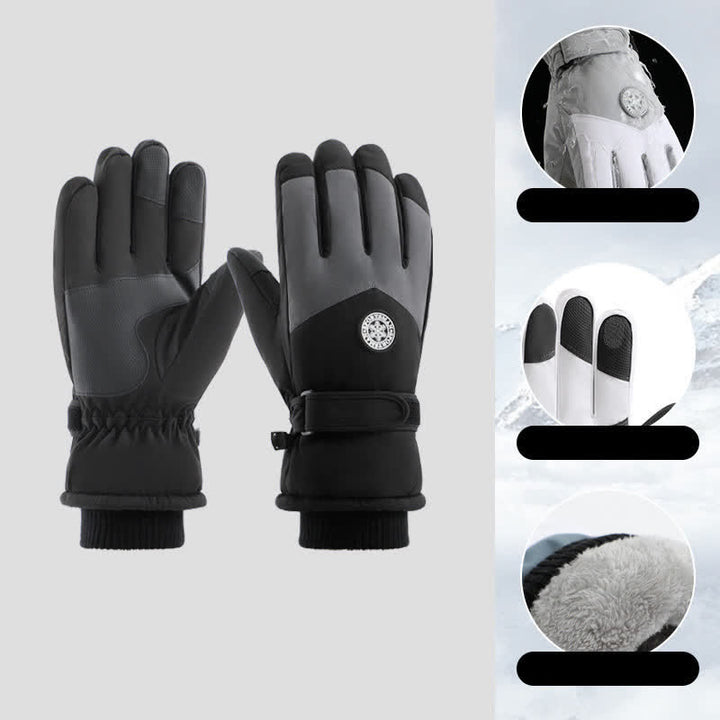 Outdoor Ski Ride Fleece Lined Waterproof Gloves