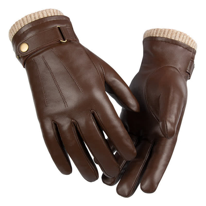 Fashionable Winter Sheepskin Thick Velvet Sheepskin Gloves