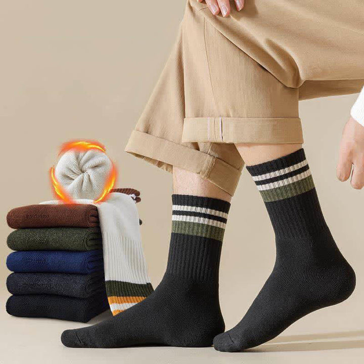 Classic Stripe Thicken Crew Socks