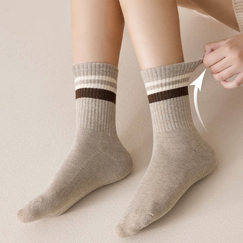 Classic Stripe Thicken Crew Socks