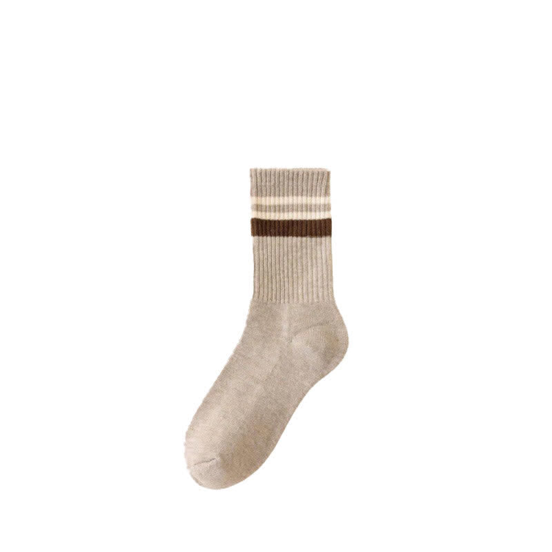 Classic Stripe Thicken Crew Socks