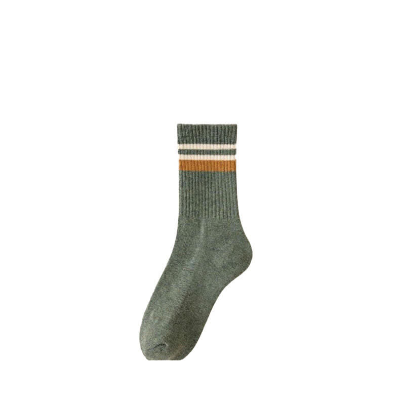 Classic Stripe Thicken Crew Socks