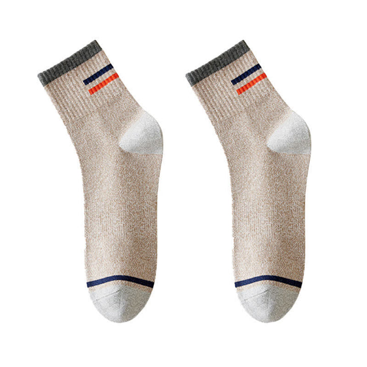 Men's Trendy Striped Pattern Crew Socks