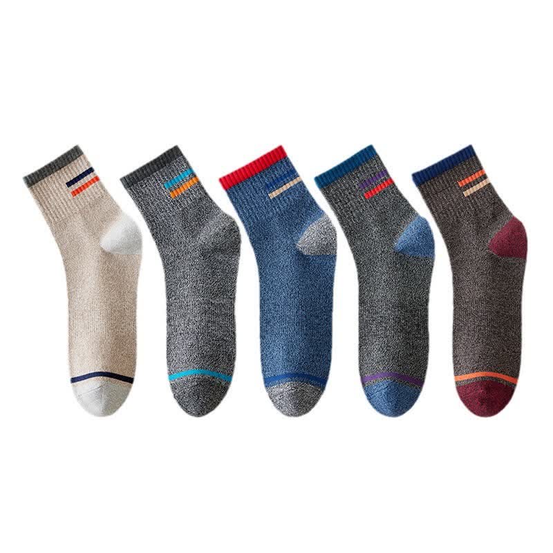 Men's Trendy Striped Pattern Crew Socks