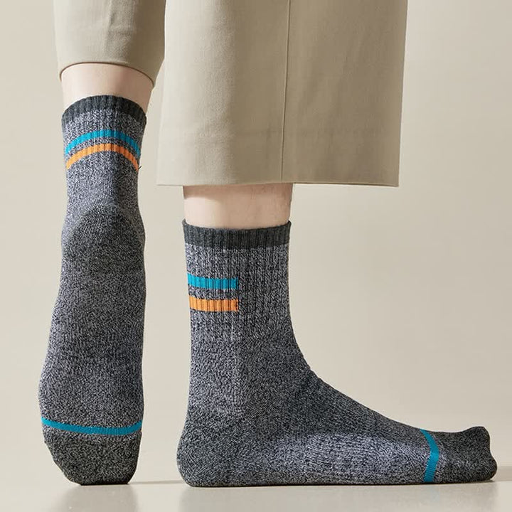 Men's Trendy Striped Pattern Crew Socks