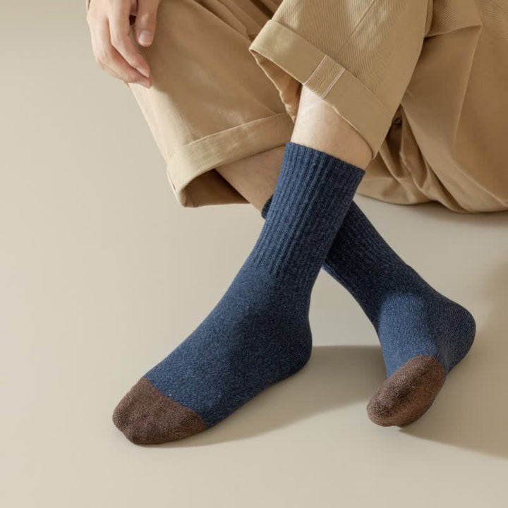 Men's Color Matching Thickened Cotton Crew Socks