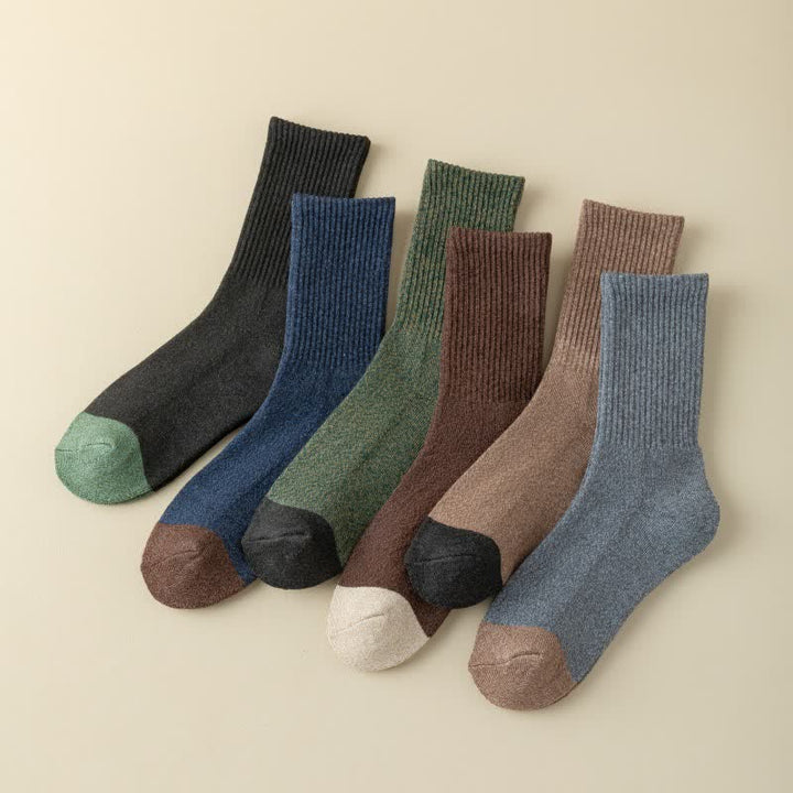 Men's Color Matching Thickened Cotton Crew Socks