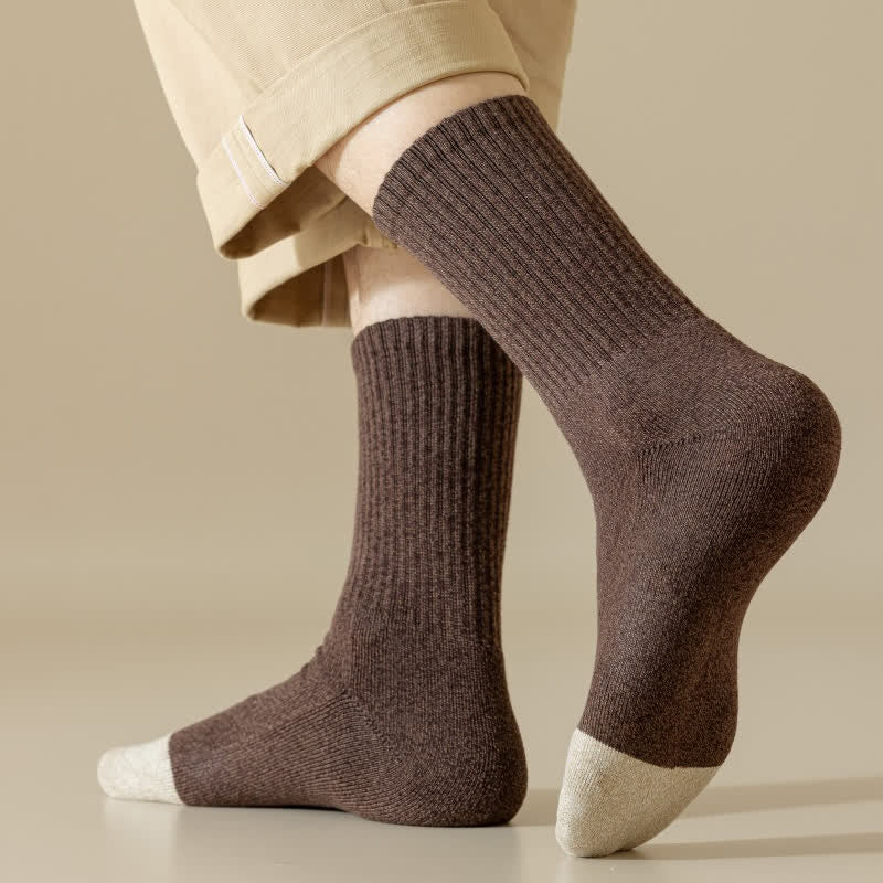 Men's Color Matching Thickened Cotton Crew Socks