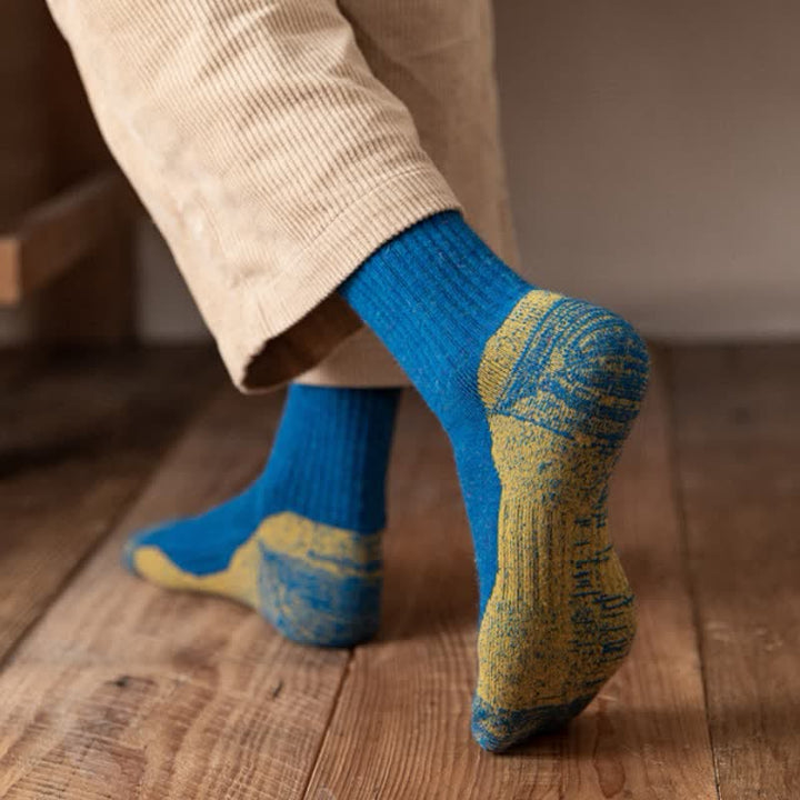 Men's Fancy Abstract Pattern Warm Crew Socks