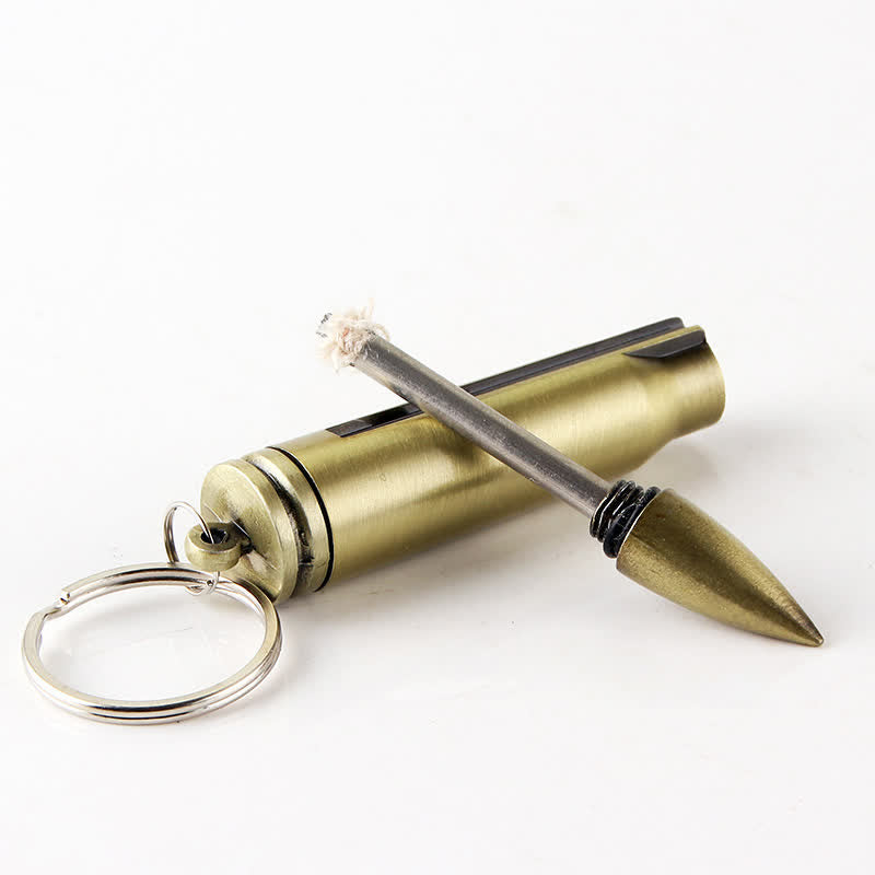 Tactical Key Chain Emergency Matchstick Oil Lighter