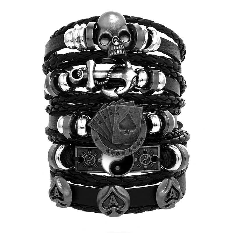 Stylish Accessories Gothic Bracelet Ring Necklace