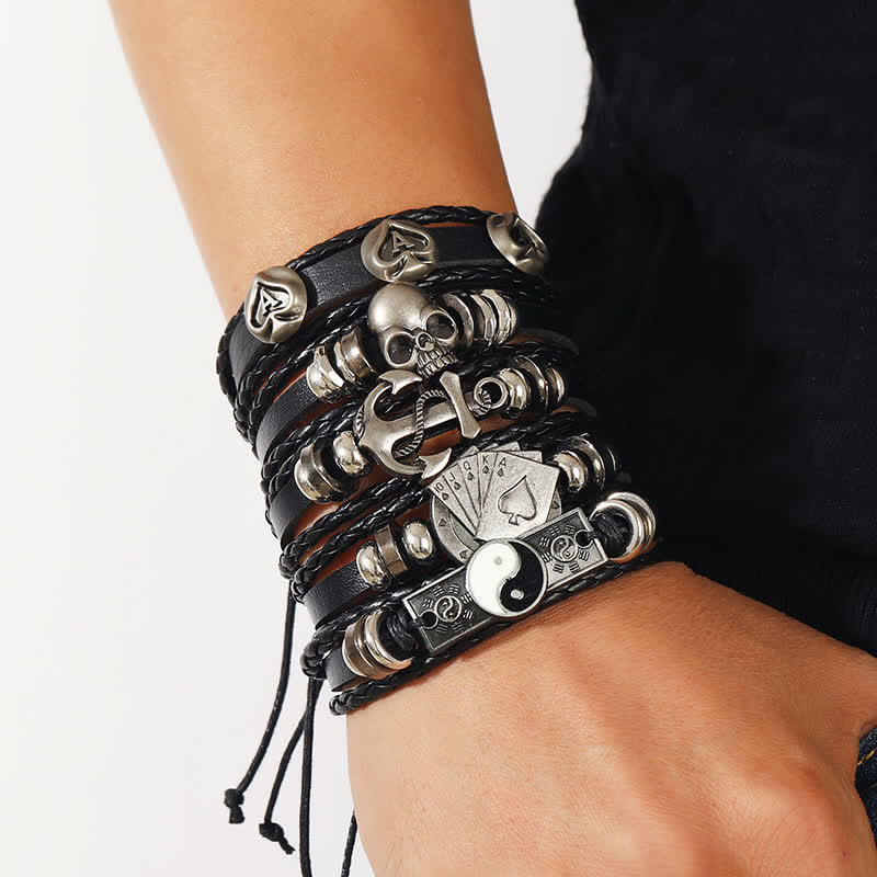 Stylish Accessories Gothic Bracelet Ring Necklace