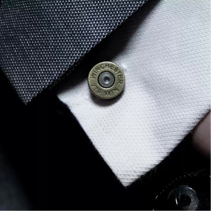 Men's Antique Styling Brass Bullet Cufflinks