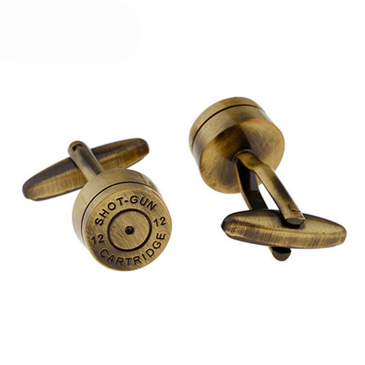 Men's Bronze Shotgun Cartridge Bullet Cufflinks