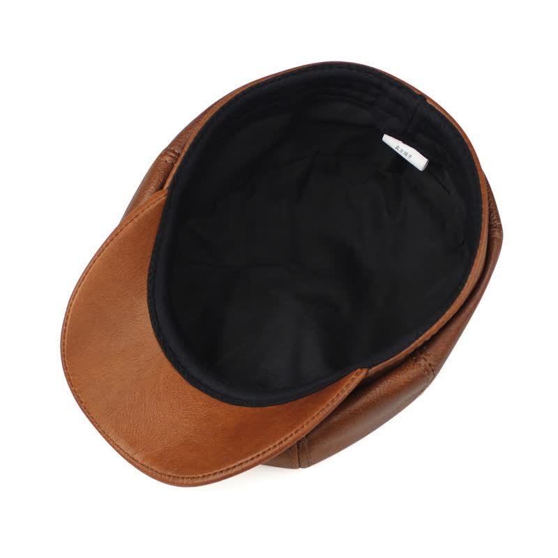 Classic Newsboy Retro Gatsby Leather Beret Hat