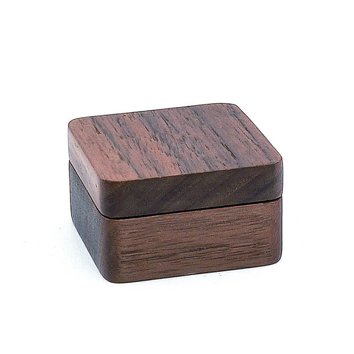 Men's Engrave Letter Box Black Walnut Wooden Cufflinks