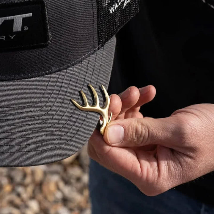 Deer Antler Shaped Bullet Hat Brim Clip