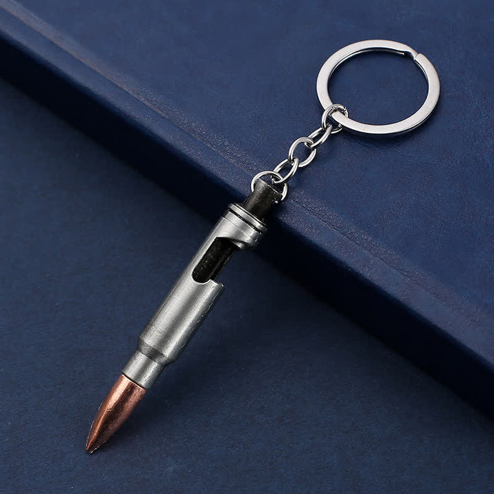 Bullet-Shaped Portable Bottle Opener Creative Keychain