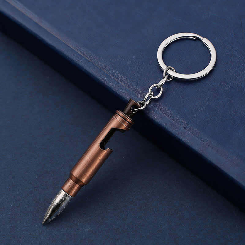 Bullet-Shaped Portable Bottle Opener Creative Keychain