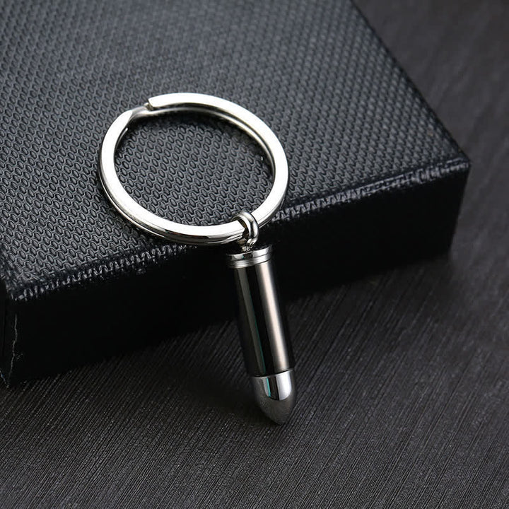 Outdoor Micro Pill Holder Bullet-Shaped Keychain