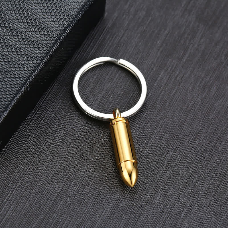 Outdoor Micro Pill Holder Bullet-Shaped Keychain