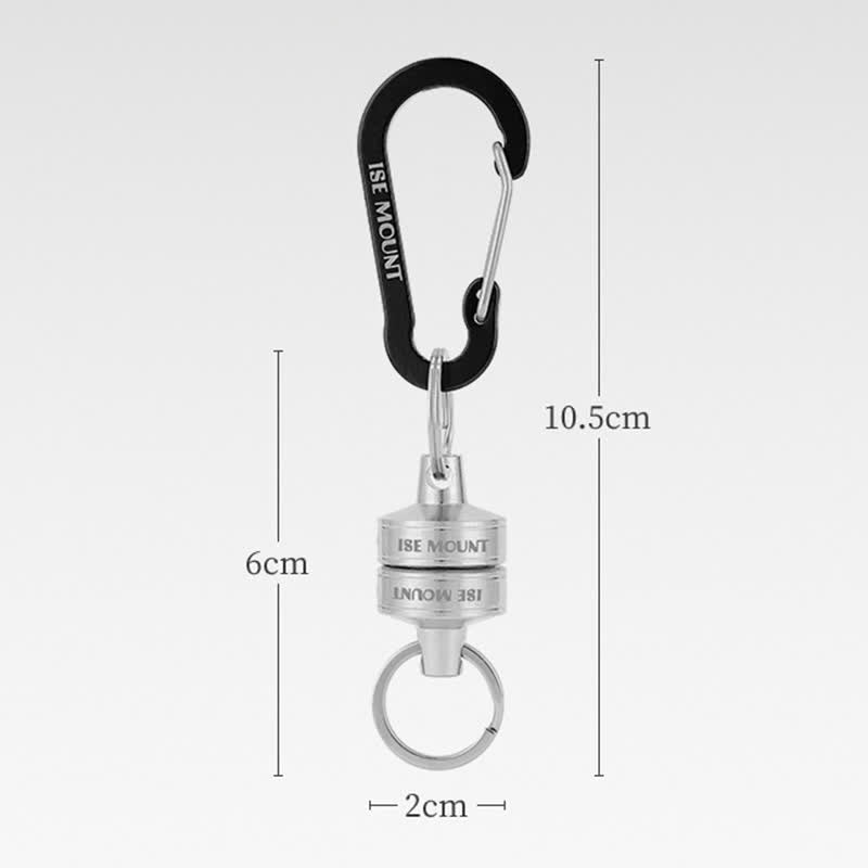 Magnetic Buckle Spring Rope Net Release Holder Keychain