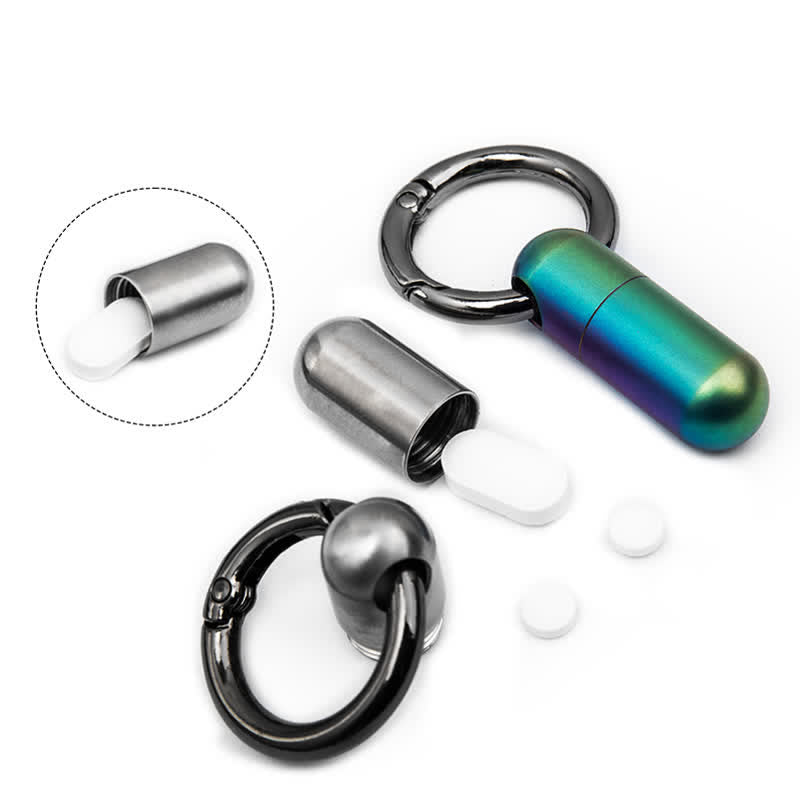 Compact Mini Size Waterproof Pill Container Keychain