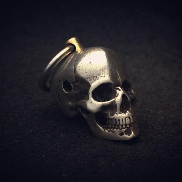 Horrible Skull Head Rotating Keychain Pendant